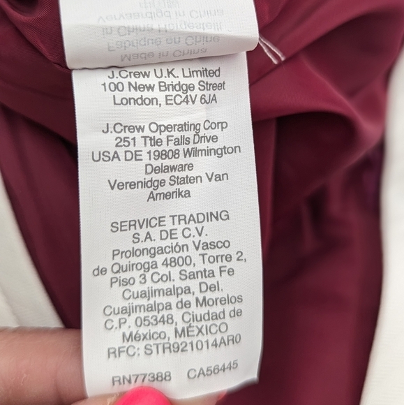 J.Crew Wool Blend Tailored Trousers Pink Fuchsia Wide Leg Pants Size 4 - Picture 13 of 13